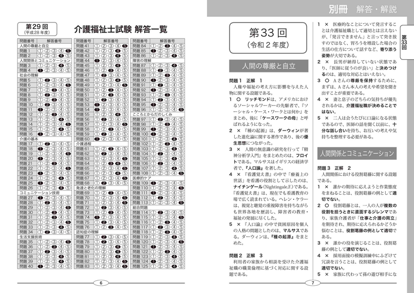 成美堂出版 詳解 介護福祉士過去5年問題集 ’22年版